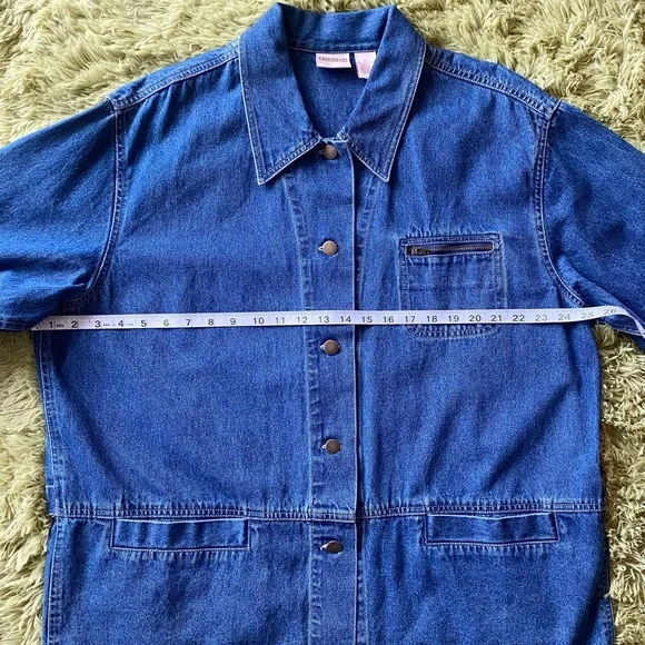 Vintage Uycycled Crossroads Denim Jacket W/ Custom Nirvana Embroidered Patch - Picture 13 of 16